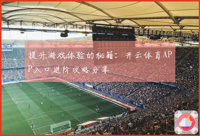 提升游戏体验的秘籍：开云体育APP入口进阶攻略分享